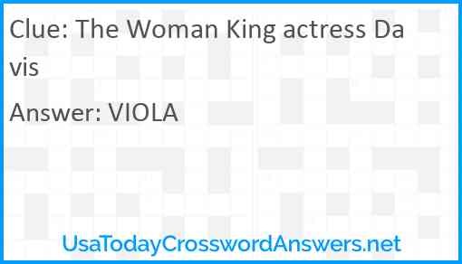 The Woman King actress Davis Answer