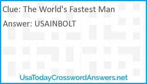 The World's Fastest Man Answer