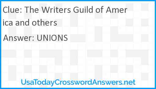 The Writers Guild of America and others Answer