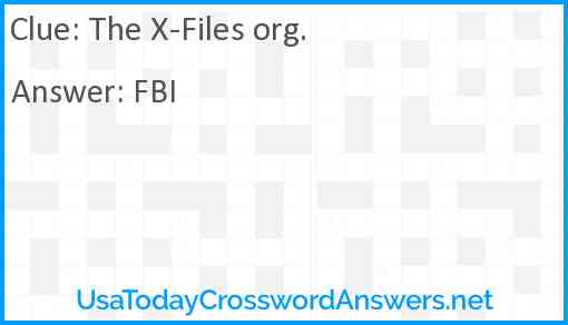 The X-Files org. Answer