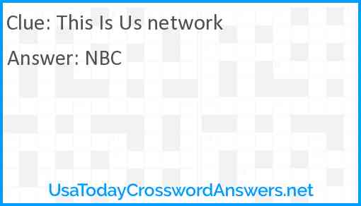 This Is Us network Answer