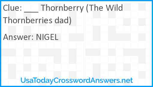 ___ Thornberry (The Wild Thornberries dad) Answer