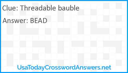 Threadable bauble Answer