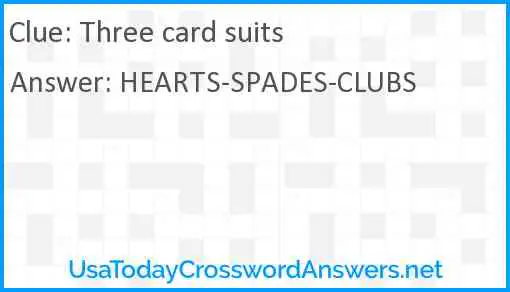 Three card suits Answer