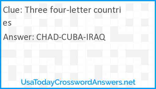 three-four-letter-countries-crossword-clue-usatodaycrosswordanswers