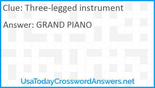 Three-legged instrument Answer