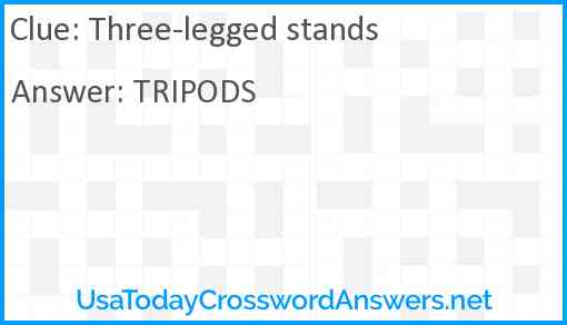 Three-legged stands Answer