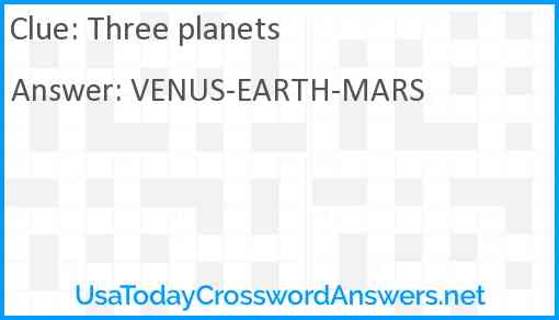 Three planets Answer