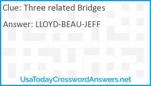 Three related Bridges Answer