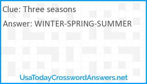 Three seasons Answer