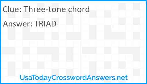 Three-tone chord Answer