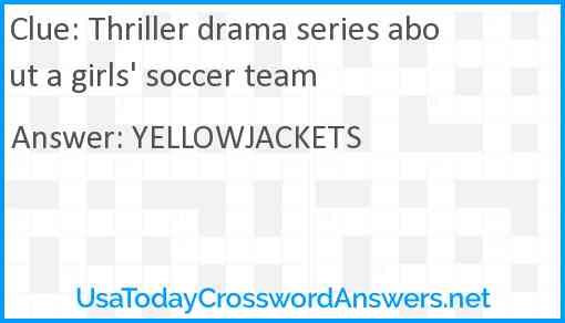 Thriller drama series about a girls' soccer team Answer