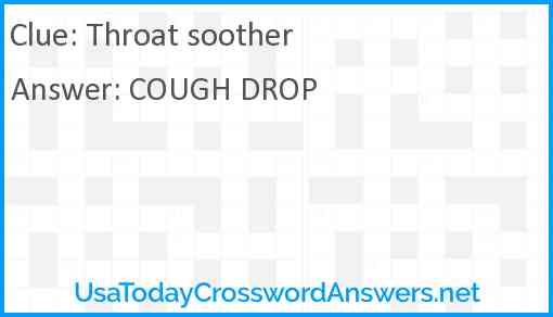 Throat soother Answer