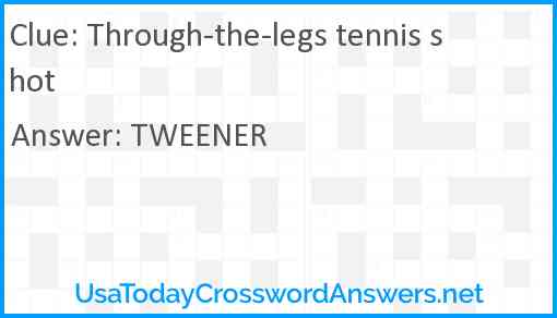 Through-the-legs tennis shot Answer
