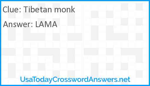 Tibetan monk Answer