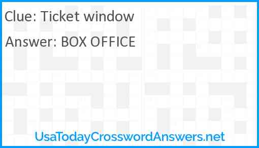 Ticket window Answer