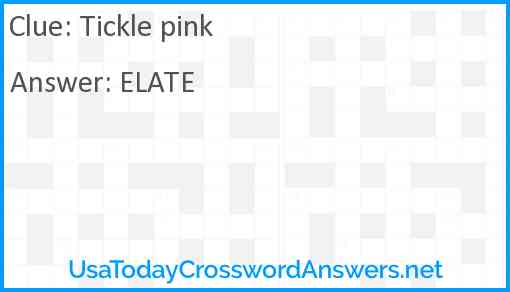 Tickle pink Answer