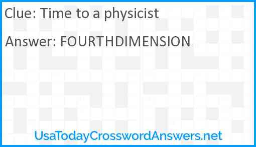 Time to a physicist Answer