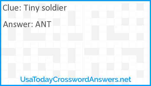 Tiny soldier Answer