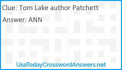 Tom Lake author Patchett Answer