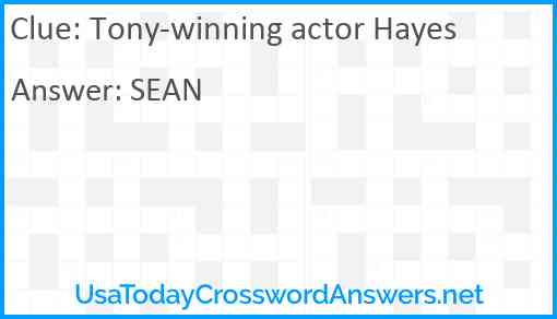 Tony-winning actor Hayes Answer
