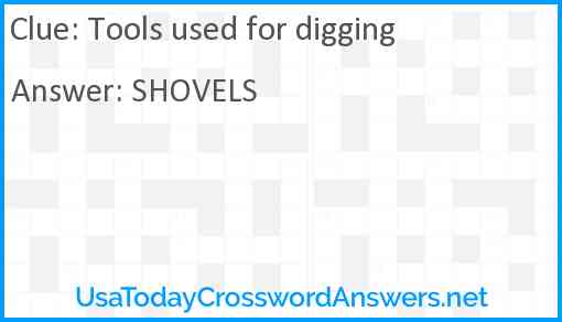 Tools used for digging Answer