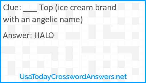 ___ Top (ice cream brand with an angelic name) Answer