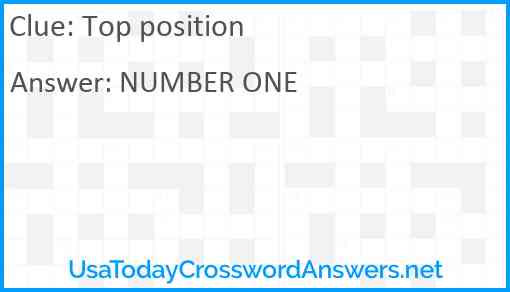 Top position Answer