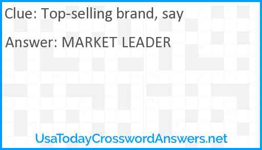 Top-selling brand, say Answer