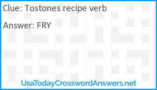 Tostones recipe verb Answer
