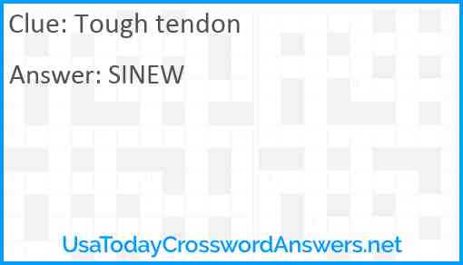 Tough tendon Answer