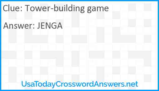 Tower-building game Answer