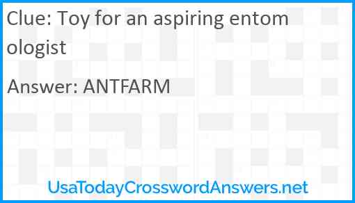 Toy for an aspiring entomologist Answer