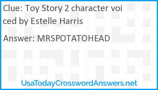 Toy Story 2 character voiced by Estelle Harris Answer