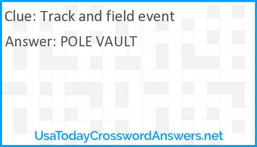 Track-and-field event Answer