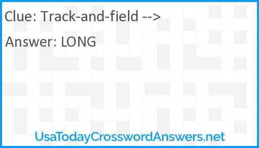 Track-and-field --> Answer