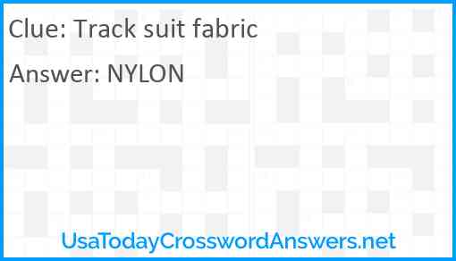 Track suit fabric Answer
