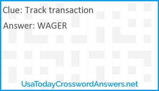 Track transaction Answer