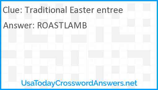 Traditional Easter entree Answer