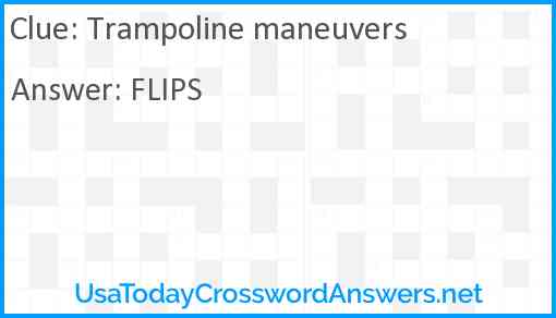 Trampoline maneuvers Answer