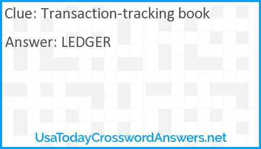 Transaction-tracking book Answer