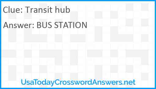 Transit hub Answer