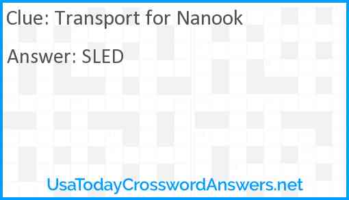 Transport for Nanook Answer
