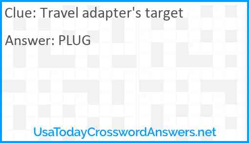 Travel adapter's target Answer