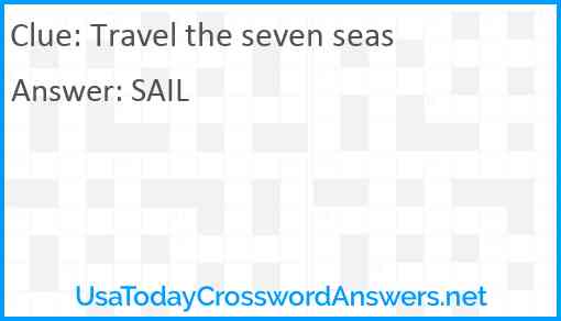 Travel the seven seas Answer