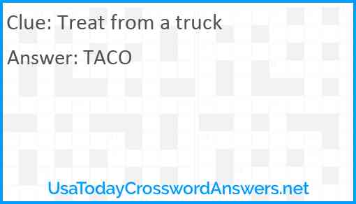 Treat from a truck Answer