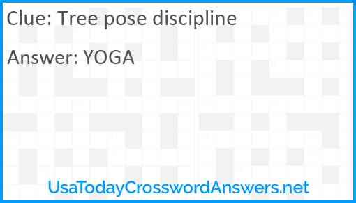 Tree pose discipline Answer