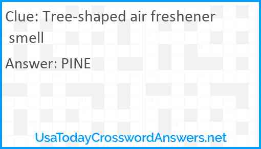 Tree-shaped air freshener smell Answer