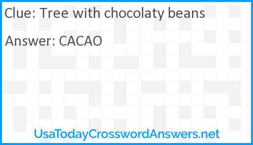 Tree with chocolaty beans Answer
