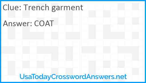 Trench garment Answer